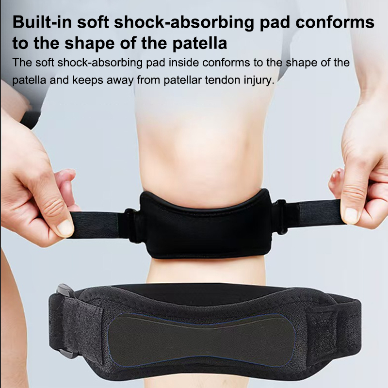 Compression Sleeve Calf - Neues Kniepolster, Patellasehnen-Kniestützbandage, verstellbare stoßdämpfende Kompressions-Kniebandage