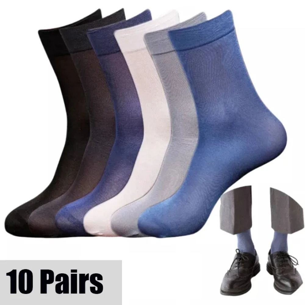 Silk Sock Bamboo - 10 Paar lässige, atmungsaktive Herrensocken aus