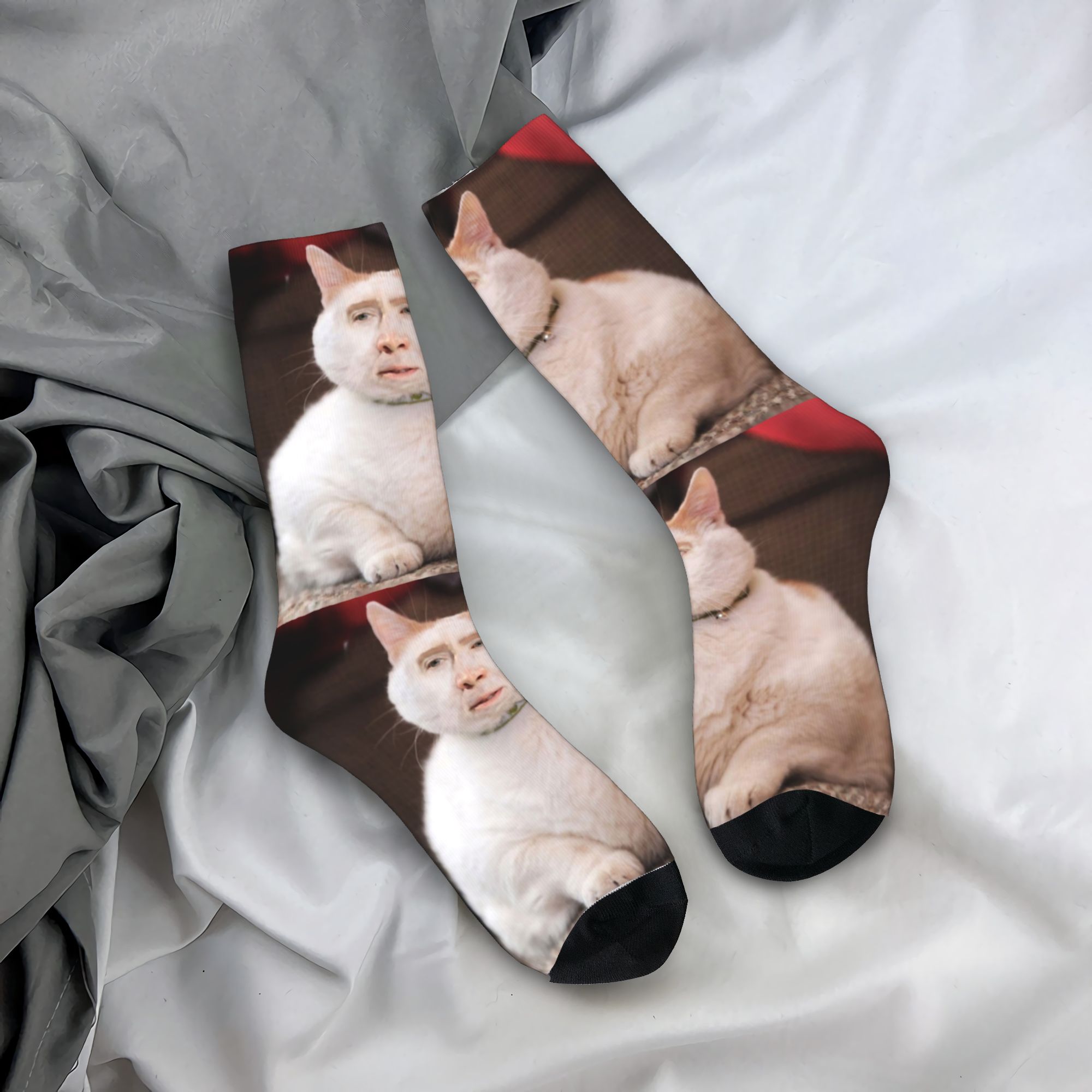 Dress Sock Men - Benutzerdefinierte Nicolas Cage Cat Meme Herren