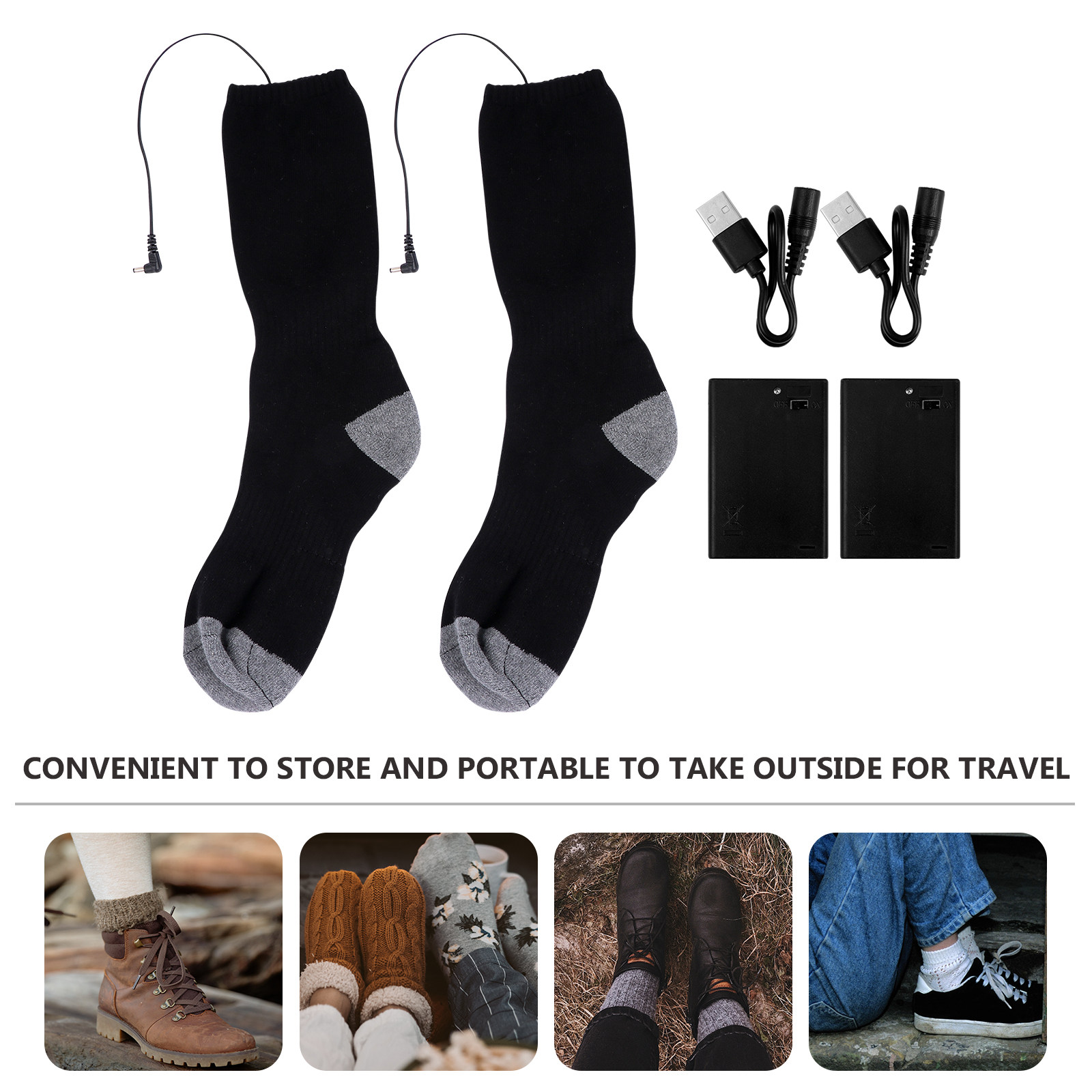 1 Set beheizte Socken, USB-ele – Thermal Sock Winter Bewertung und Preis